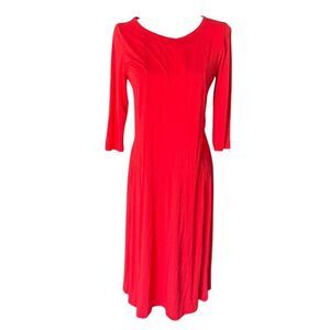 Hotouch Red 3/4 Sleeve Dress Size Large